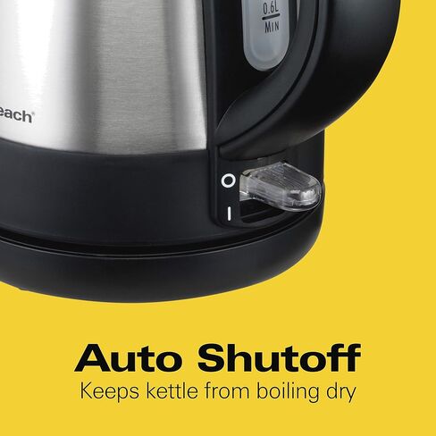Hamilton Beach Electric Tea Kettle, Water Boiler & Heater, 1 L, Cordless, Auto-Shutoff & Boil-Dry Protection, Stainless Steel (40998) in Saudi Arabia