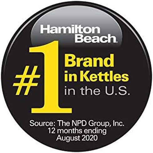 Hamilton Beach Electric Tea Kettle, Water Boiler & Heater, 1 L, Cordless, Auto-Shutoff & Boil-Dry Protection, Stainless Steel (40998) in Saudi Arabia
