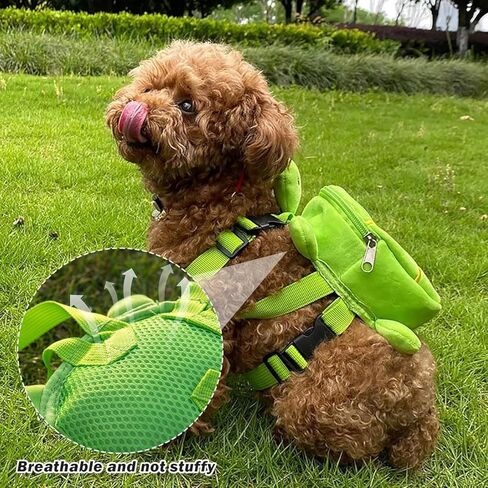 Dog Backpack Harness Turtle Shape Breathable Adjustable Cute Dog Hiking Backpack Zipper Closure 8x7in Dog Backpack for Small and Medium-Sized Dogs Dog Hiking Backpack in Saudi Arabia