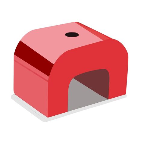 30LB Red Cast Horseshoe Magnet for Nails, Super Strong Alnico U Magnets for Nail Polish, Cat Eye Nail Magnet for Education,DIY in Saudi Arabia