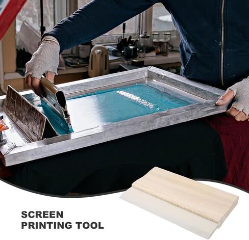 DOITOOL Screen Printing Squeegee with Wooden Handle 20cm, Textile Ink Scraper for Hand Printing, Water-Based Ink Scraper for DIY Crafts and Home Use in Saudi Arabia
