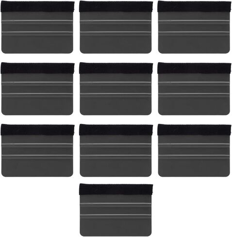 10Pcs Car Scraper Scratch Wrap Squeegee for Car Smoothing Tool - Widely Used in Color Changing Film Installation (Black) in Saudi Arabia