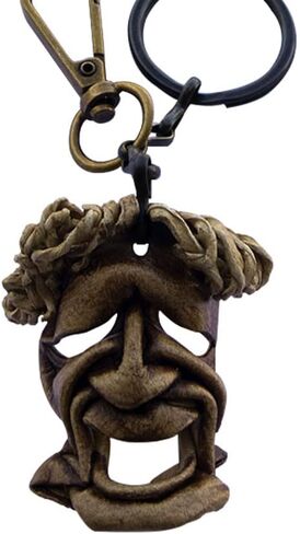 Mask Keychain Key Rings Genuine Leather Decorative Handmade Car Accessory Ornament in Saudi Arabia