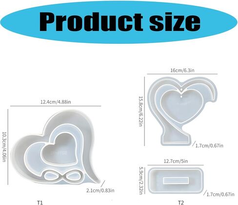 Resin Photo Frame Mold Heart Shape Silicone for and Gifts Picture Frame Silicone for Epoxy Resin in Saudi Arabia