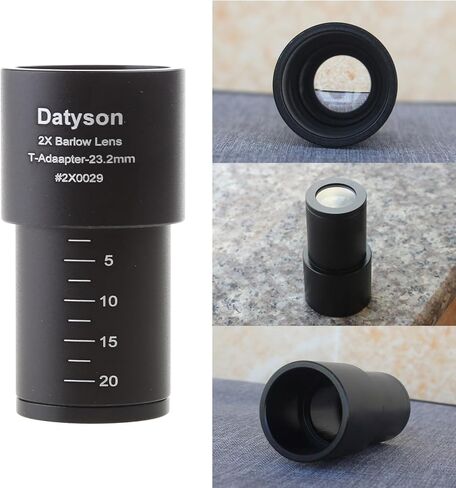 Microscope 2X Lens for 23.2mm Mount Port Biological Microscope Full Metal Aluminum Lens Glass Lens in Saudi Arabia