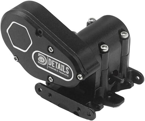 Details Aluminum Gear Box and Skid Plate for SCX30, Red Metal Transmission Housing, RC Car Upgrade Parts, Compatible with SCX30 RC Vehicles (Black) in Kuwait