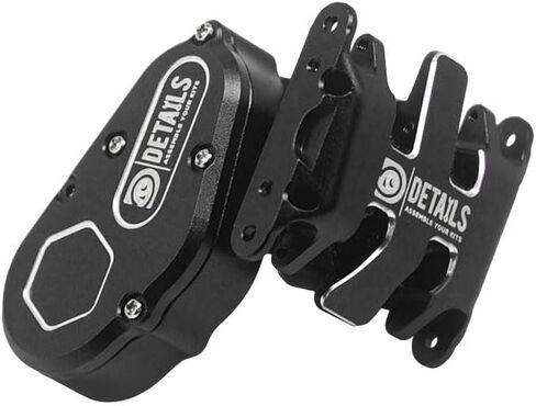 Details Aluminum Gear Box and Skid Plate for SCX30, Red Metal Transmission Housing, RC Car Upgrade Parts, Compatible with SCX30 RC Vehicles (Black) in Kuwait