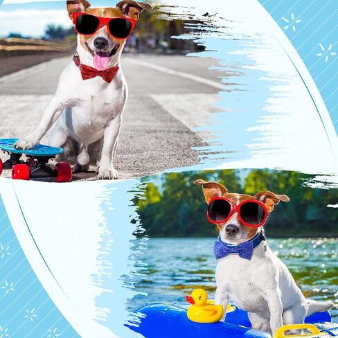16 Pieces Dog Bow Ties Slide Hawaiian Styles Dog Collar Attachment Bows with Rubber Bands Dog Bow Ties for Large Dogs Spring Summer Grooming Independence Day(Classic Style) in Saudi Arabia