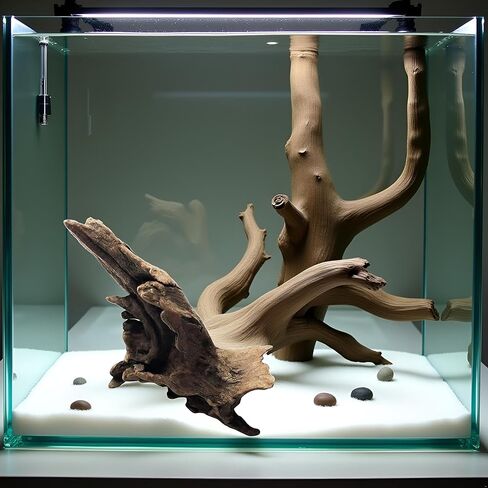 Natural Driftwood Tree Decoration for Aquarium, Fish Tank Plant Stump Ornament, Random Style(5-10cm) in Saudi Arabia