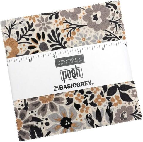 مجموعة Posh Charm Pack من BasicGrey، 42 مربعًا من القماش مسبق القطع مقاس 5 بوصات in Kuwait