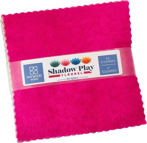 مجموعة Shadow Play Flannel Brights Charm Pack 42 مربعة مقاس 5 بوصات من Maywood Studio in Kuwait