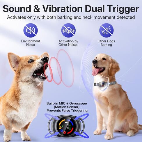 Bark Collar for Small Medium Dogs, Dog Bark Collar with Beep Vibration, IP67 Waterproof Rechargeable Barking Collar with 7 Adjustable Sensitivity (Classic Black) in Saudi Arabia