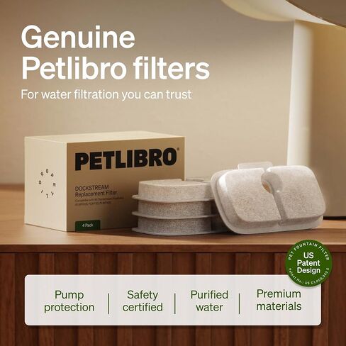 PETLIBRO Cat Water Fountain Filter, 4 Packs Cat Fountain Filter Replacement & Sponges for Dockstream WF106/WF116/WF105/WF115/WF005, 2-Month Set Easy-Swap for PETLIBRO Pet Fountain in Saudi Arabia