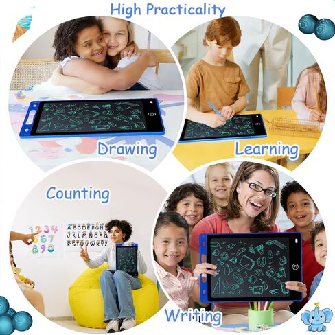 1pcs 21.7cm LCD writing board with color screen drawing and stylus, Christmas, birthday, Halloween, Thanksgiving gifts, interactive learning tools, fun design (excluding battery) in Saudi Arabia