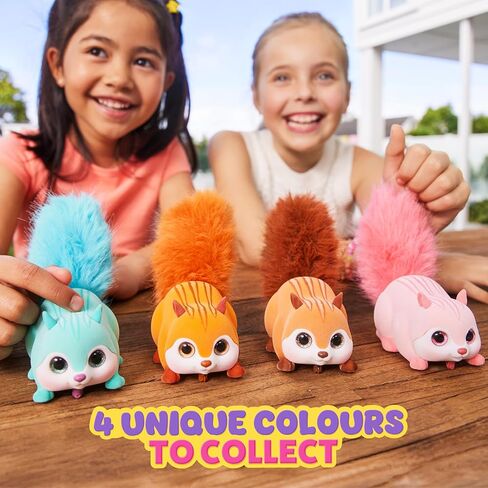 Pets Alive Scurry'n Squirrel (أزرق + برتقالي) عبوتان من ZURU - لعبة روبوتية تفاعلية للحيوانات الأليفة، سنجاب متحرك بحركات وأصوات واقعية، للأعمار من عامين فما فوق، طفل صغير in Saudi Arabia