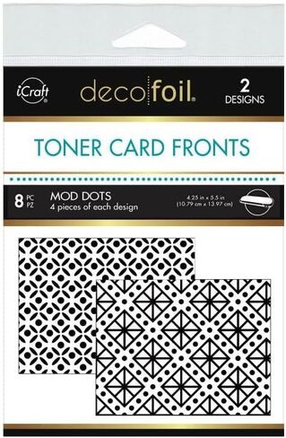 Thermoweb Deco Foil Toner Card Fronts 4.25"X5.5" 8/Pkg-Mod Dots in Kuwait