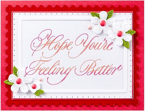 لوحة Spellbinders BP-276 Copperplate نأمل أن تشعر بتحسن أفضل، لوحة ضغط أفضل من مجموعة Copperplate Happy Everything Sentiments من Paul Antonio in Saudi Arabia