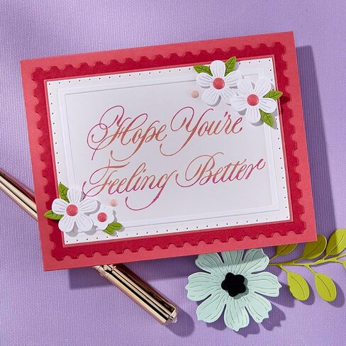لوحة Spellbinders BP-276 Copperplate نأمل أن تشعر بتحسن أفضل، لوحة ضغط أفضل من مجموعة Copperplate Happy Everything Sentiments من Paul Antonio in Saudi Arabia