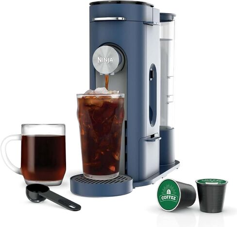 Ninja Pods & Grounds Iced Coffee Maker, K-Cup Pod Compatible, Stone PB041ST | Single-Serve, Brews Grounds, Compact Design, 56-oz. Reservoir, 6-oz. Cup to 24-oz. Travel Mug Brew Sizes in Saudi Arabia