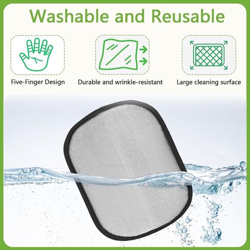 2 Packs Electrostatic Pet Hair Remover Glove for Dogs and Cats – Reusable Brush Pet Hair Removal Glove for Furniture, Car Interiors, Bedding & Clothing in Saudi Arabia