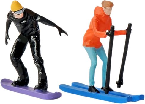 Totority 2pcs Miniature Skiing People Models Scale for Diorama Decor Skiers Mini Toys in Kuwait