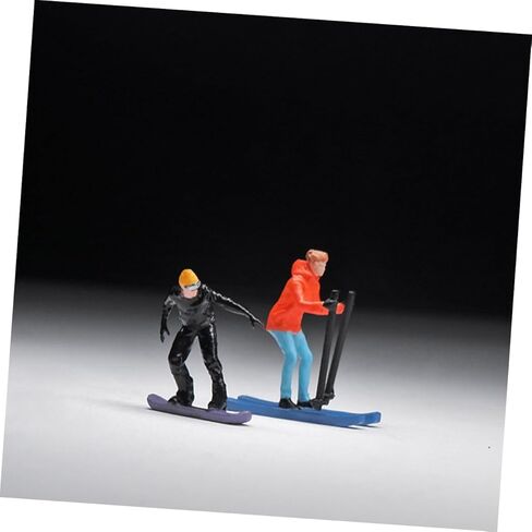 Totority 2pcs Miniature Skiing People Models Scale for Diorama Decor Skiers Mini Toys in Kuwait