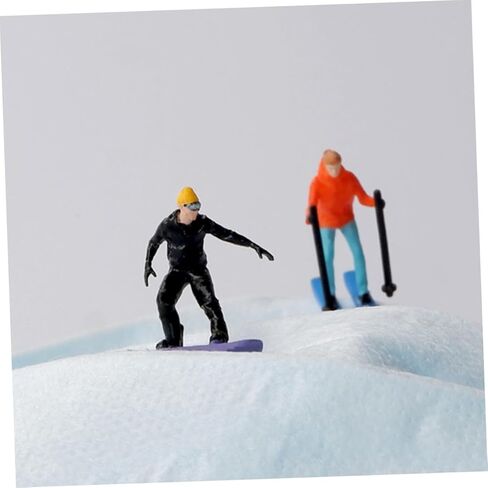 Totority 2pcs Miniature Skiing People Models Scale for Diorama Decor Skiers Mini Toys in Kuwait