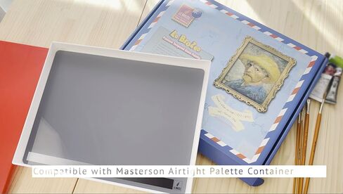 لوحة من الزجاج المقوى مقاس 12 × 16 بوصة للطلاء الزيتي والأكريليك، رمادي محايد مع مقياس قيمة مدمج، سطح قابل للغسل بالماء وسهل التنظيف، لوحة خلط الألوان مقاومة للخدش in Kuwait