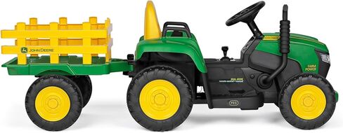 Peg Perego John Deere Farm Power 12 فولت جرار ومقطورة مع جهاز تحكم عن بعد in Kuwait