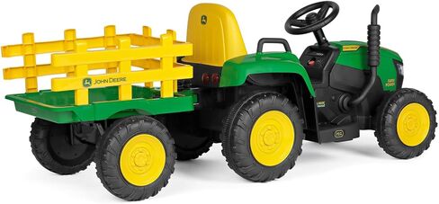 Peg Perego John Deere Farm Power 12 فولت جرار ومقطورة مع جهاز تحكم عن بعد in Kuwait