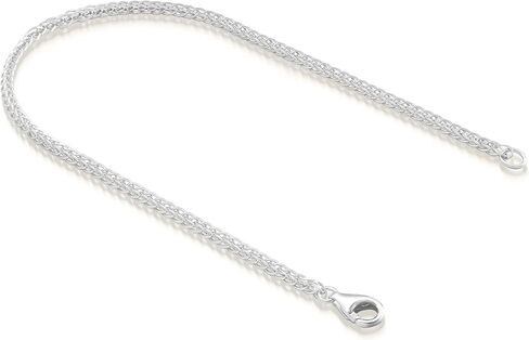 تمديدات قلادة للنساء من الفضة المتينة، سلسلة قوية من الفضة الاسترليني 925 لخلخال السوار، قطعة واحدة مقاس 2 بوصة in Kuwait