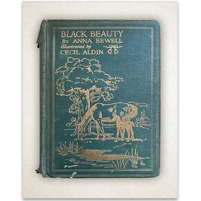 Black Beauty Book Cover - 11x14 Unframed Print, Vintage Children's Classic Book, Book Cover Literary Decoration, School and Library Decor and Great Gift for Book Lovers in Saudi Arabia