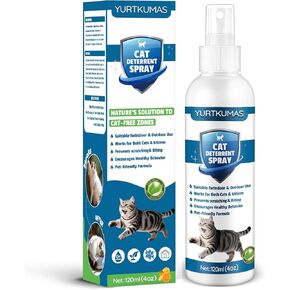 Cat Deterrent Spray - Indoor & Outdoor Cat Repellent, Stops Cats from Scratching Furniture, Carpets, Sofas, Curtains and Urine Marking - Effective Anti-Scratch Training Aid (Blue) in Kuwait