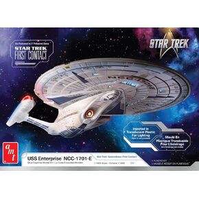 AMT Skill 2 Model Kit U.S.S. Enterprise NCC-1701-E Space Ship Star Trek: First Contact (1996) Movie 1/1400 Scale Model AMT1405M in Kuwait
