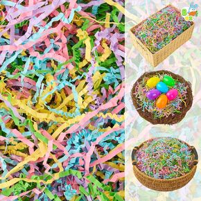 Joyin 8oz العشب عيد الفصح ، خضراء خضراء خضراء قابلة لإعادة التدوير العشب ، مقطعة Raffia تجعيد المقطوعة لصيد بيض عيد الفصح ، حشو سلة ، حشو ديكور حقيبة الحفلات ، غلاف الهدايا in Saudi Arabia