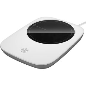 جهاز تدفئة القدح من Misby، جهاز تدفئة القهوة لأفكار هدايا محبي القهوة بإيقاف التشغيل التلقائي للمكتب، جهاز تدفئة كوب القهوة الذكي مع جهاز تدفئة كوب القهوة الذي يعمل بالجاذبية للاستخدام المكتبي، يحافظ على دفء المشروبات والقهوة (أبيض) in Kuwait