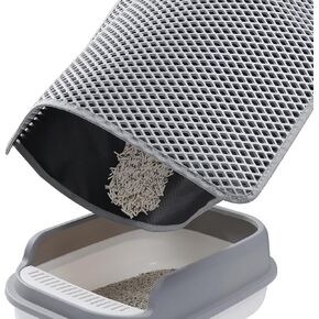 بساط فضلات القطط ذو الطبقة المزدوجة، بساط صندوق الفضلات المقاوم للماء مقاس 24 × 15 بوصة، بساط القطط غير القابل للانزلاق لصندوق الفضلات in Kuwait