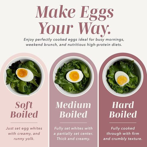 COOK WITH COLOR 6-Egg Capacity Egg Cooker – For Soft, Medium, Or Hard-Boiled Eggs, Rapid Cook Time, Auto Shut-Off & Boil-Dry Protection – Includes Tray, Measuring Cup & Lid – 210W Egg Maker, Pink in Kuwait