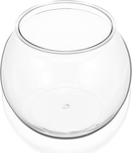 Mipcase 1.5 جالون وعاء سمكة من البلاستيك الشفاف حوض السمك سطح المكتب المستدير للمنزل مكتب ديكور حوض السمك الزينة الصغيرة in Kuwait