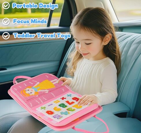 ألعاب مونتيسوري المزدحمة للهدايا التي تبلغ من العمر سنة واحدة، ألعاب الفتيات التعليمية، كتب الأنشطة الهادئة، هدايا الأطفال الصغار، كتاب مشغول للأطفال الصغار من سن 1 إلى 3 سنوات، لعبة سفر وردية اللون لمدة عام واحد in Kuwait