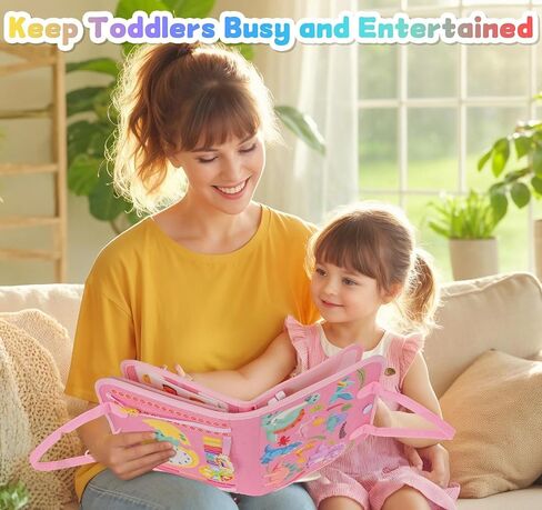 ألعاب مونتيسوري المزدحمة للهدايا التي تبلغ من العمر سنة واحدة، ألعاب الفتيات التعليمية، كتب الأنشطة الهادئة، هدايا الأطفال الصغار، كتاب مشغول للأطفال الصغار من سن 1 إلى 3 سنوات، لعبة سفر وردية اللون لمدة عام واحد in Kuwait