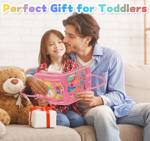 ألعاب مونتيسوري المزدحمة للهدايا التي تبلغ من العمر سنة واحدة، ألعاب الفتيات التعليمية، كتب الأنشطة الهادئة، هدايا الأطفال الصغار، كتاب مشغول للأطفال الصغار من سن 1 إلى 3 سنوات، لعبة سفر وردية اللون لمدة عام واحد in Kuwait