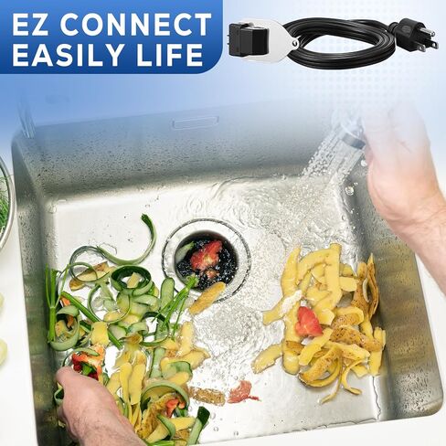 1 Pcs Garbage Disposal Power Cord Compatible with Insinkerator Ez Connect Power Crd-Ez Cord Advanced Series Continuous Feed Food Waste Disposer Models Garbage Disposal in Kuwait