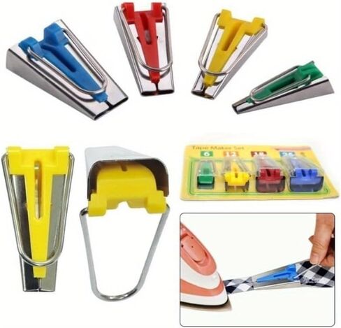 1PC Splicing Cloth 4 Size Fabric Bias Tape Maker Binding Tool Quilting Sewing 6mm 8mm mm Craft DIY (25 mm) in Saudi Arabia