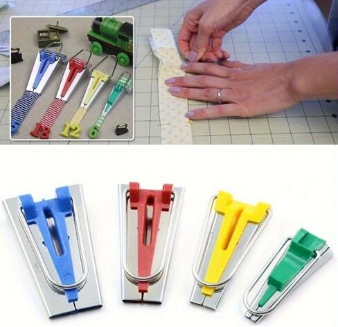 1PC Splicing Cloth 4 Size Fabric Bias Tape Maker Binding Tool Quilting Sewing 6mm 8mm mm Craft DIY (25 mm) in Saudi Arabia