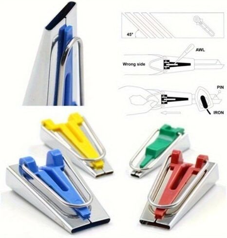 1PC Splicing Cloth 4 Size Fabric Bias Tape Maker Binding Tool Quilting Sewing 6mm 8mm mm Craft DIY (25 mm) in Saudi Arabia