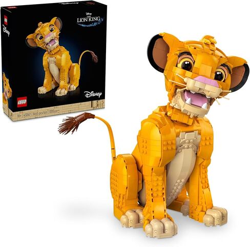 LEGO Disney Young Simba The Lion King Building Sets for Adults - Buildable Figurine for Display, Ages 18+ - DIY Kits & Crafts for Fans of Movie - Collectible Disney Birthday Gift - 43247 in Saudi Arabia