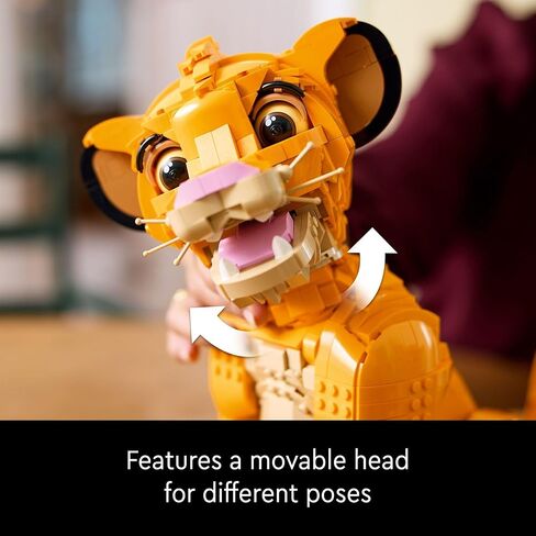 LEGO Disney Young Simba The Lion King Building Sets for Adults - Buildable Figurine for Display, Ages 18+ - DIY Kits & Crafts for Fans of Movie - Collectible Disney Birthday Gift - 43247 in Saudi Arabia