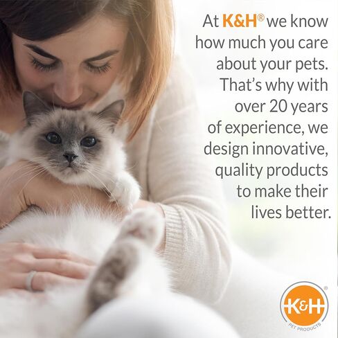 K&H Pet Products نافذة للقطط نافذة للقطط الكبيرة، سرير أرجوحة نافذة عتبة كيتي قوي، إطار فولاذي، أكواب شفط قوية، غطاء رف قابل للغسل، قابل للطي - 23 × 12 بوصة من الصوف in Kuwait