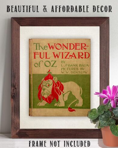 Lone Star Art Store The Wonderful Wizard of Oz Book Cover - 11x14 Unframed Print - Perfect Vintage Book Store Decor and Gift for Literature Fans, Brown, Yellow, Green, Red, 11 x 14 Inch in Saudi Arabia